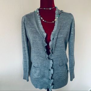 VICTORIA’S SECRET 🖤 Grey Simmer Ruffle  Sweater